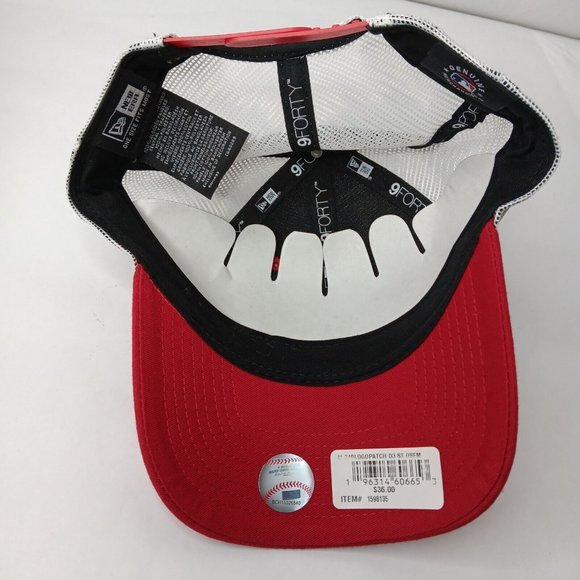 St Louis Cardinals MLB Baseball Cap New Era 9Forty Red Mesh Adjustable Hat NEW - Picture 8 of 10